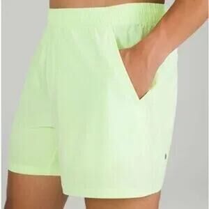 Lululemon Men's T.H.E. Short 9" Linerless Lime Green/Citra Neon Athletic Sz XL